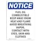 Signmission OSHA Notice, 5" Height, Fuel Oil Combustible Keep Away Sign, 5" X 3.5", Portrait OS-NS-D-35-V-12933 - alternate 1